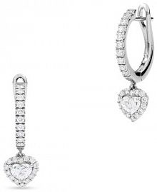 Kolczyki RECARLO białe brązowe złote W.KRUK