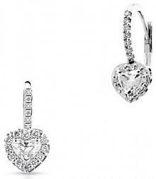 Kolczyki RECARLO białe brązowe złote W.KRUK