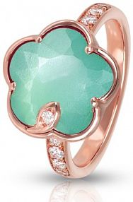 Pierścionek PASQUALE BRUNI zielony złoty W.KRUK