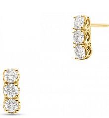 Kolczyki RECARLO żółte złote W.KRUK