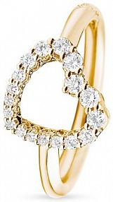 Pierścionek RECARLO brązowy żółty złoty W.KRUK