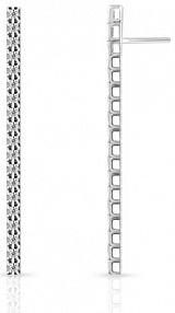 Kolczyki RECARLO białe złote W.KRUK