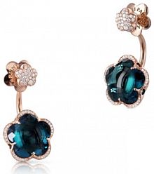 Kolczyki PASQUALE BRUNI niebieskie złote W.KRUK