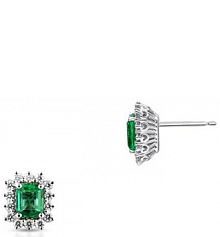 Kolczyki RECARLO białe turkusowe złote W.KRUK