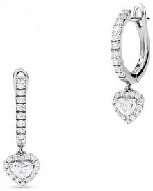 Kolczyki RECARLO białe brązowe złote W.KRUK