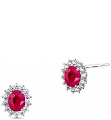 Kolczyki RECARLO białe złote W.KRUK