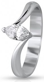 Pierścionek RECARLO biały złoty W.KRUK  białe złoto