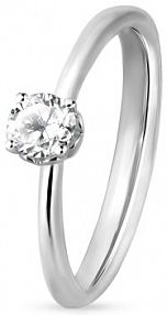 Pierścionek RECARLO biały brązowy złoty W.KRUK  białe złoto