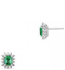 Kolczyki RECARLO białe turkusowe złote W.KRUK