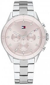 Zegarek TOMMY HILFIGER srebrny różowy damski W.KRUK   MELLIE