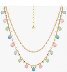 Naszyjnik PICKY PICA biały wielokolorowy W.KRUK  Beach Blink