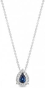 Naszyjnik RECARLO biały granatowy złoty W.KRUK