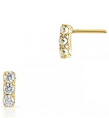 Kolczyki RECARLO żółte złote W.KRUK