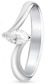 Pierścionek RECARLO biały złoty W.KRUK  białe złoto