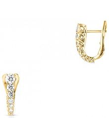 Kolczyki RECARLO żółte złote W.KRUK