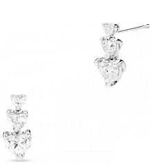 Kolczyki RECARLO białe złote różowe W.KRUK