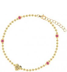 Bransoletka PICKY PICA biała granatowa różowa W.KRUK  Różowy Kier Wonderland