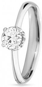 Pierścionek RECARLO biały złoty W.KRUK