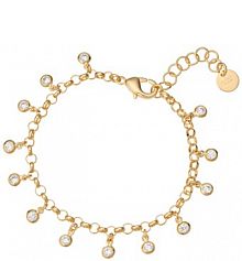 Bransoletka PICKY PICA  W.KRUK  z wiszącymi cyrkoniami  Aloha