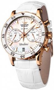 Zegarek VOSTOK EUROPE biały damski W.KRUK   UNDINE CHRONO