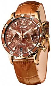 Zegarek VOSTOK EUROPE brązowy damski W.KRUK   UNDINE CHRONO
