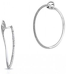 Kolczyki RECARLO białe brązowe złote W.KRUK   złoto