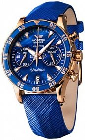 Zegarek VOSTOK EUROPE niebieski damski W.KRUK   UNDINE CHRONO