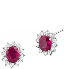 Kolczyki RECARLO białe złote W.KRUK