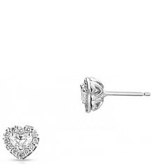 Kolczyki RECARLO białe złote W.KRUK