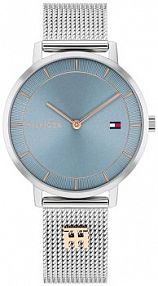 Zegarek TOMMY HILFIGER srebrny niebieski damski W.KRUK   TEA