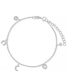 Bransoletka W.KRUK srebrna Celebrytka z cyrkoniami