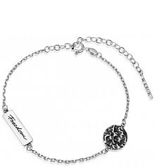 Bransoletka W.KRUK srebrna brązowa zielona różowa FREEDOM ELEMENTS