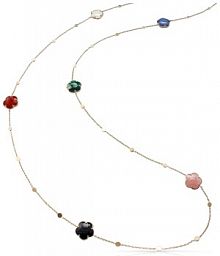 Naszyjnik PASQUALE BRUNI biały niebieski zielony złoty różowy W.KRUK  różowe złoto