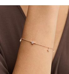 Bransoletka W.KRUK złota różowa Follow