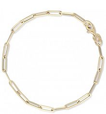 Bransoletka W.KRUK brązowa żółta złota Paper clip