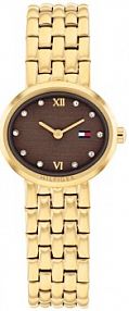 Zegarek TOMMY HILFIGER brązowy żółty złoty damski W.KRUK   MOIRA