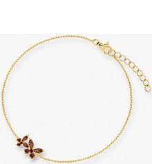 Bransoletka W.KRUK srebrna brązowa Pozłacana z cyrkoniami