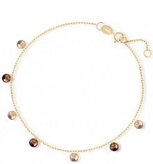 Bransoletka W.KRUK złota wielokolorowa Z kolorowymi cyrkoniami