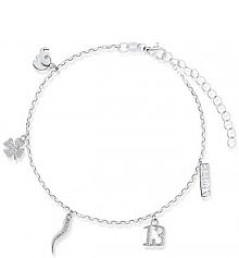 Bransoletka W.KRUK srebrna różowa Z cyrkoniami