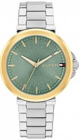 Zegarek TOMMY HILFIGER srebrny zielony żółty złoty damski W.KRUK   LORI