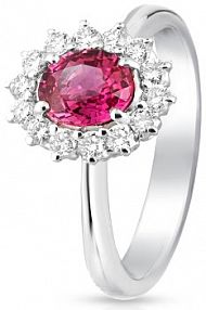 Pierścionek RECARLO biały złoty W.KRUK