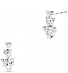 Kolczyki RECARLO białe złote różowe W.KRUK