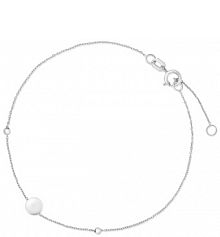 Bransoletka W.KRUK biała żółta złota Białe złoto basic