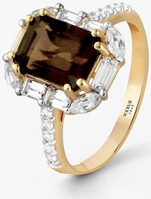 Pierścionek W.KRUK złoty Diva Celebration