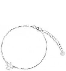 Bransoletka W.KRUK srebrna Z aniołkiem