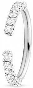 Pierścionek RECARLO biały złoty W.KRUK