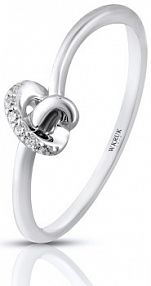 Pierścionek W.KRUK srebrny Supełek z cyrkoniami