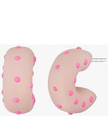 Kolczyki PICKY PICA beżowe różowe W.KRUK  Pink Dots