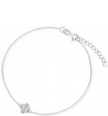 Bransoletka W.KRUK biała srebrna