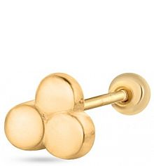 Kolczyki W.KRUK srebrne Kolczyk  pozłacany